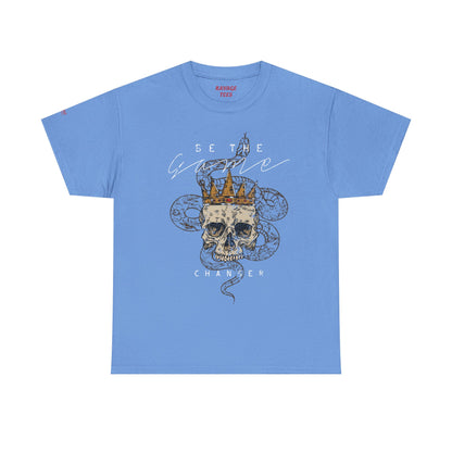 Be The Game Changer. Stylish Skull Graphic Tee for Casual Wear