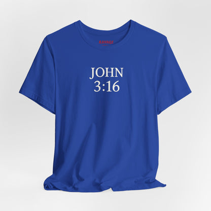 **JOHN 3:16 Faith-Inspired Unisex Tee – Christian Scripture T-Shirt, Religious Apparel, Inspirational Gift, Bible Verse Faith Shirt**