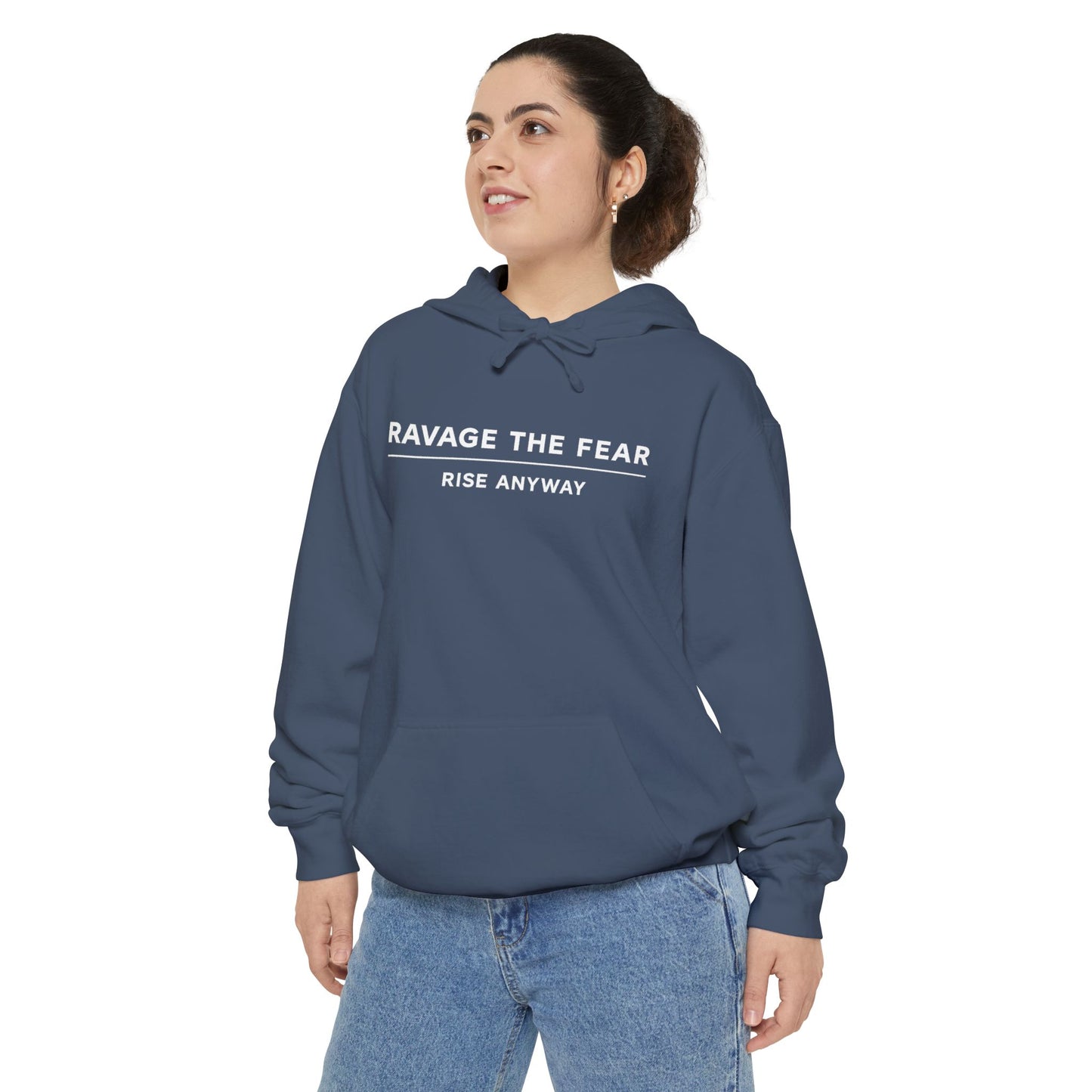 Ravage The Fear Hoodie — "Rise Anyway" Motivational Pullover