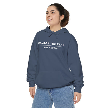 Ravage The Fear Hoodie — "Rise Anyway" Motivational Pullover