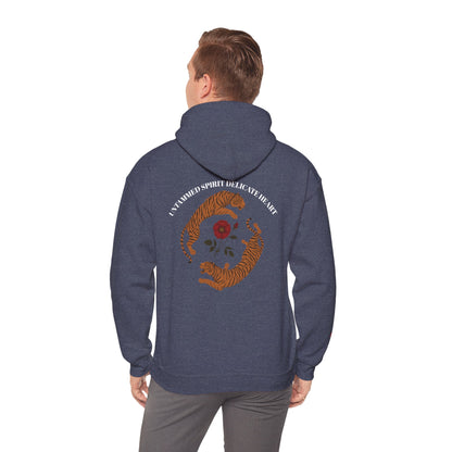 Black Tiger & Rose Graphic Hoodie