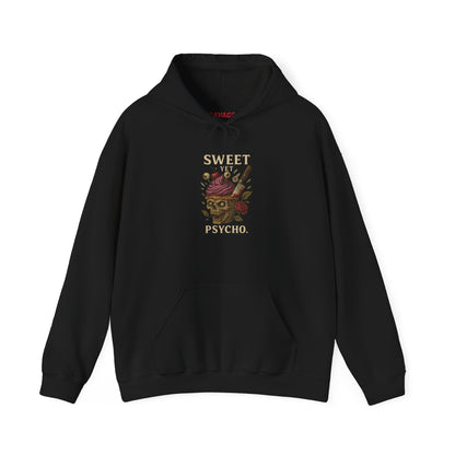 SWEET YET PSYCHO Graphic Hoodie – Unisex Pullover Sweatshirt for Nature Lovers | Cozy Streetwear for Spring, Casual Wear & Eco-Friendly Gifts