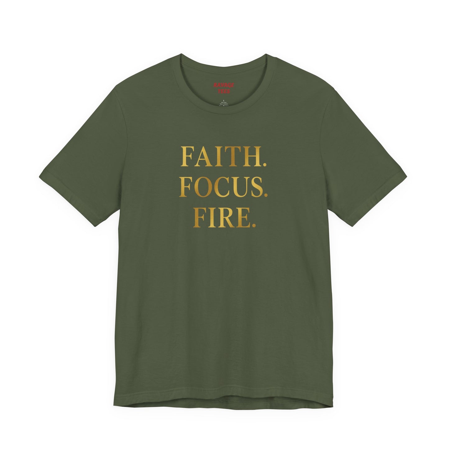 Faith Focus Fire T-Shirt | Inspirational Christian Tee