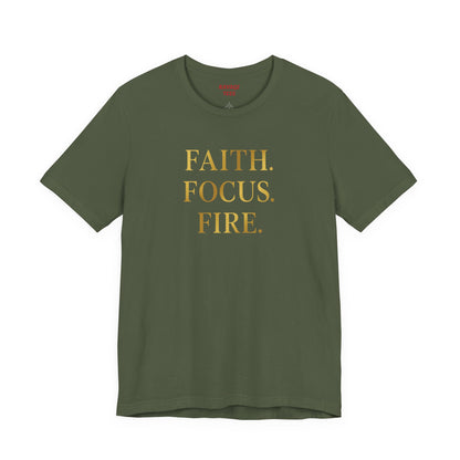 Faith Focus Fire T-Shirt | Inspirational Christian Tee