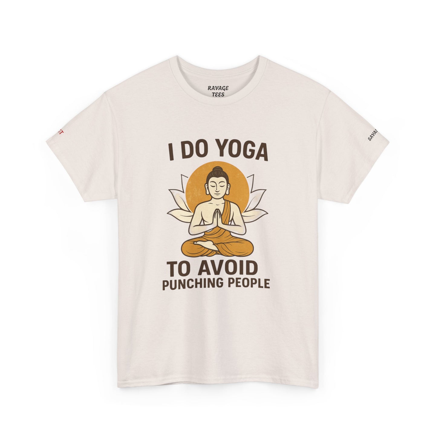 Yoga Humor Tee | I Do Yoga to Avoid Punching People