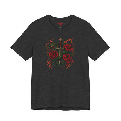 Edgy Rose Design Vintage Tee