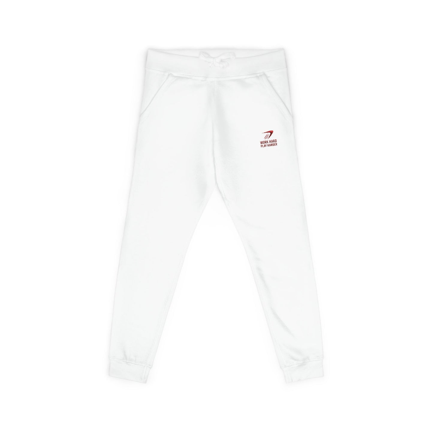Embroidered '7' Logo Fleece Sweatpants — Cozy White Joggers