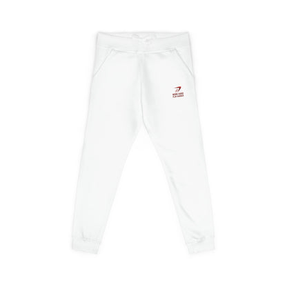 Embroidered '7' Logo Fleece Sweatpants — Cozy White Joggers