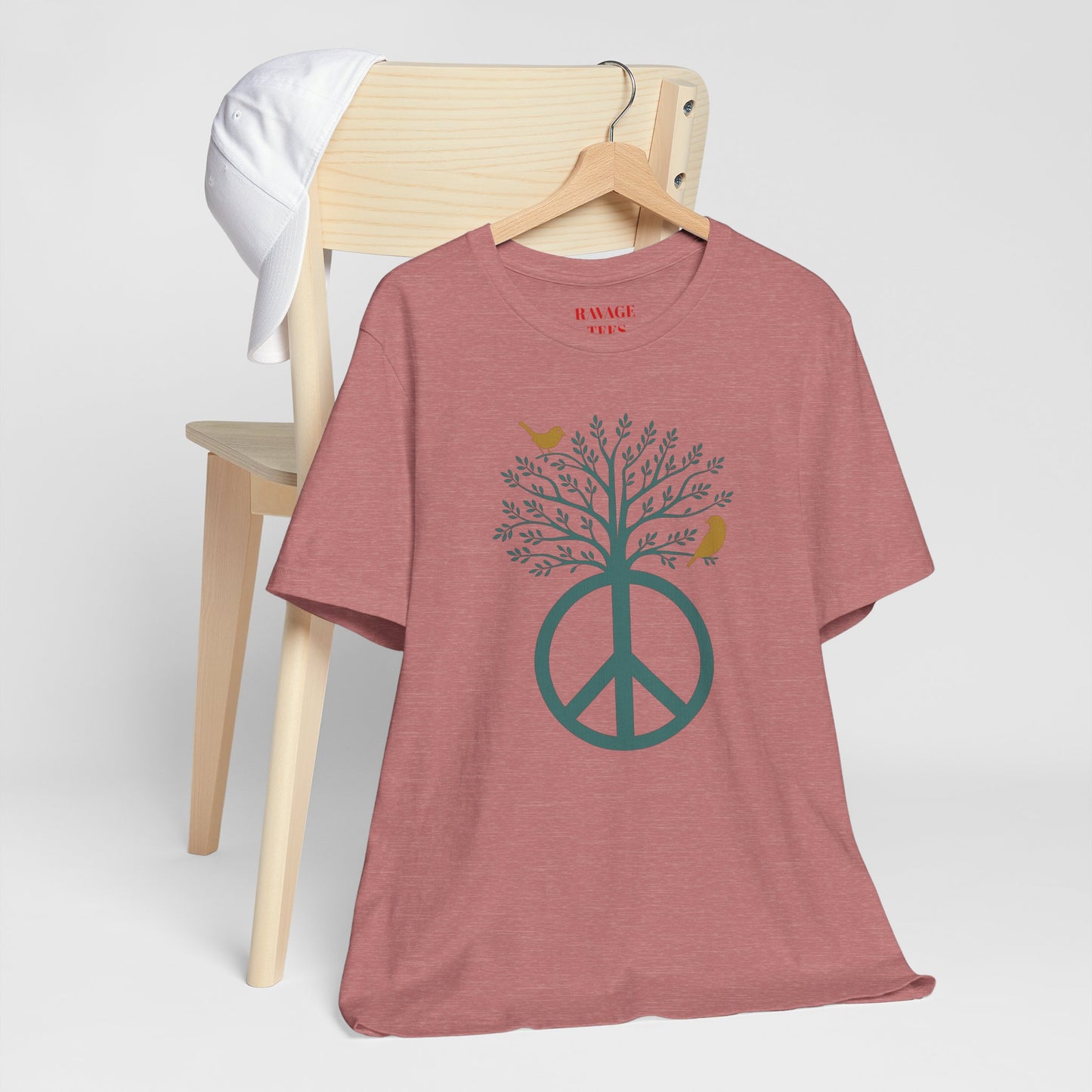 Peace Tree T-Shirt with Birds – Eco Nature Graphic Tee
