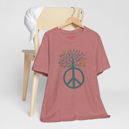 Peace Tree T-Shirt with Birds – Eco Nature Graphic Tee
