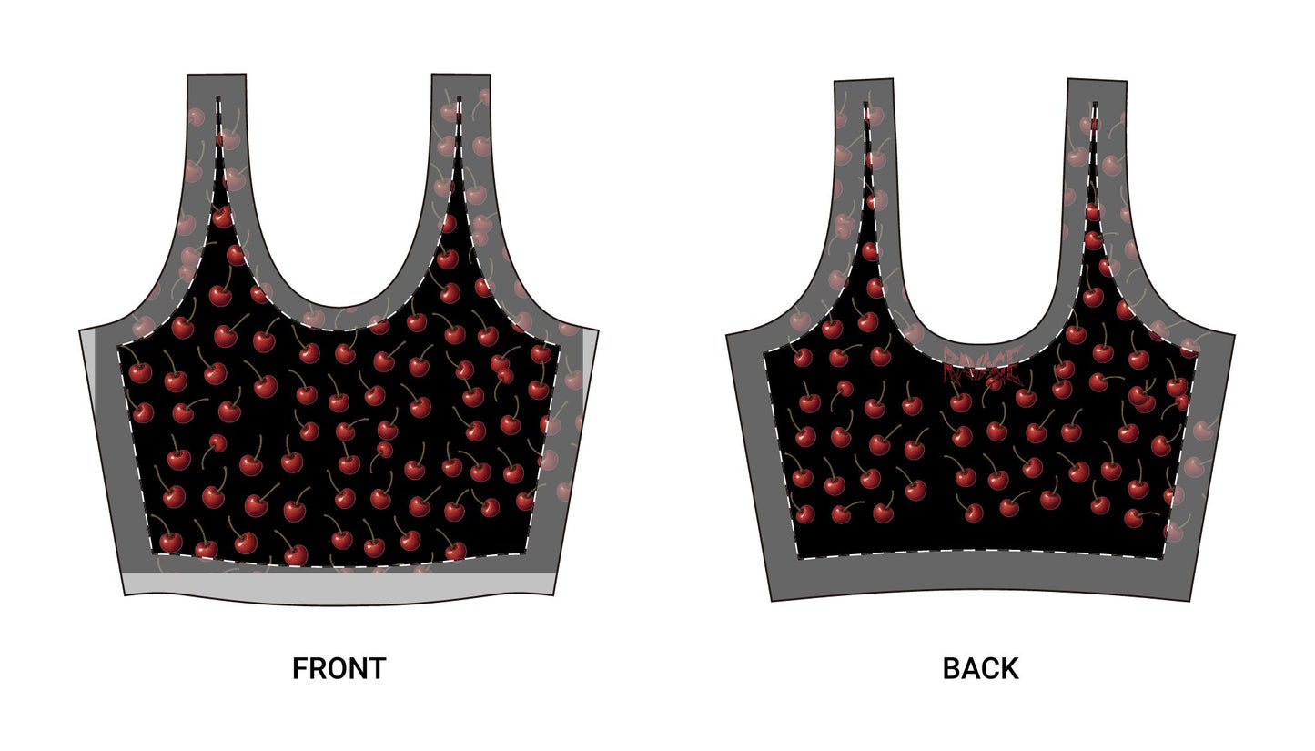 Cherry Blossom Polyester Sports Bra
