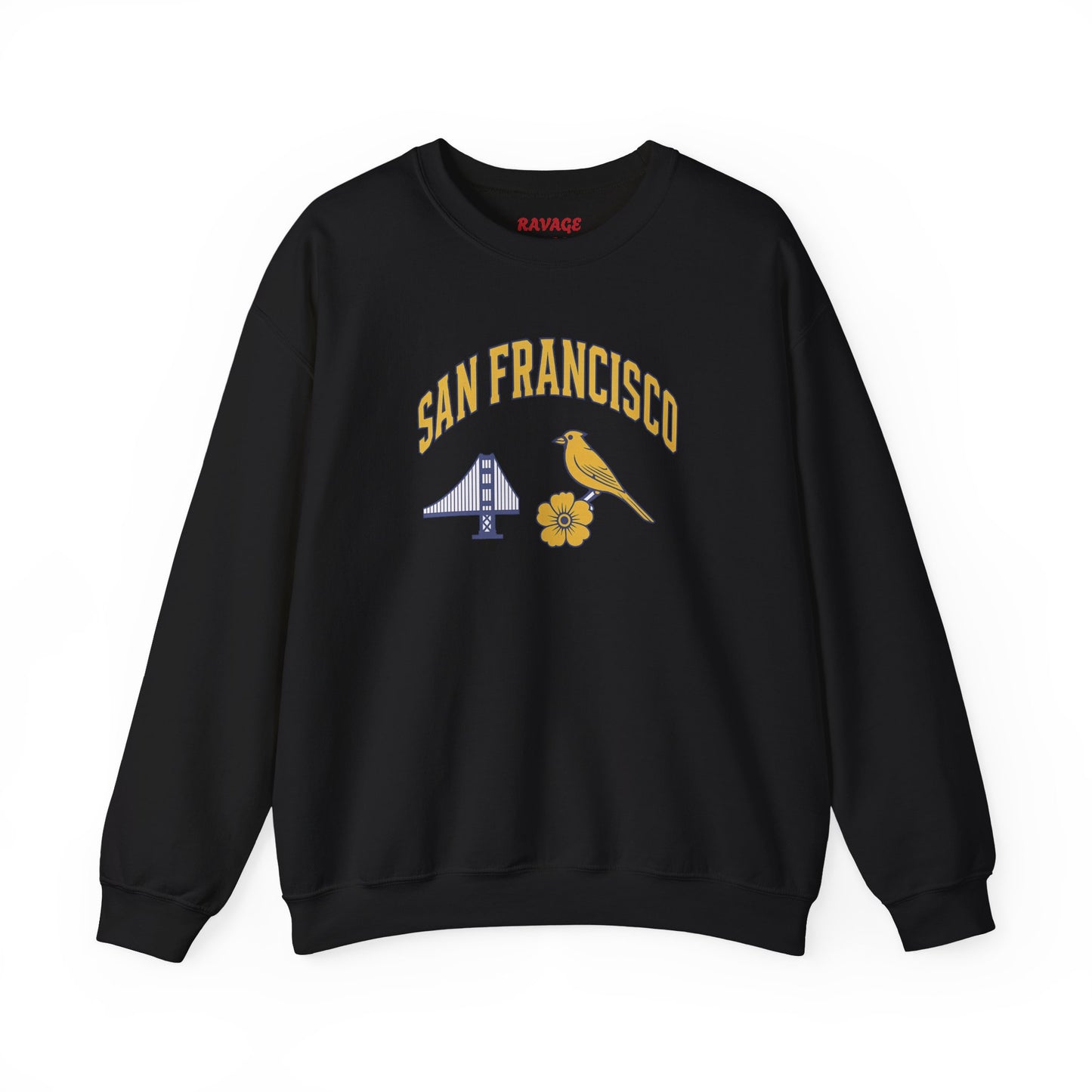 RAVAGE San Francisco - City Vibe Sweatshirt | Unisex Cardinal Crewneck, Cozy Fall Fashion, Casual Wear, Bird Lover Gift Idea