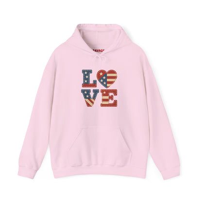Unisex Hooded Sweatshirt with 'LOVE' Design