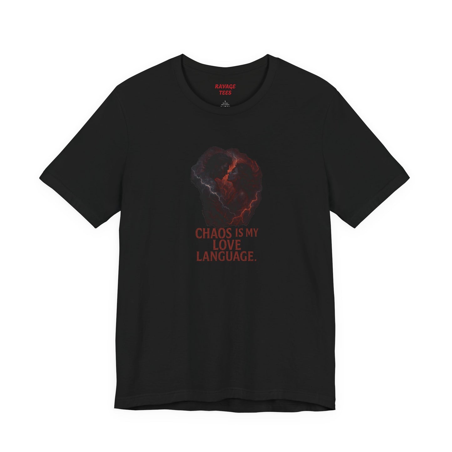Chaos Love Language Tee: Bold, Dark Aesthetic Statement Shirt