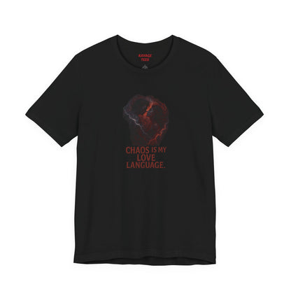 Chaos Love Language Tee: Bold, Dark Aesthetic Statement Shirt