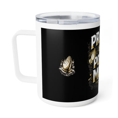 Prayer Is My Power Move 10oz Insulated Coffee Mug — Inspirational Christian Travel Mug