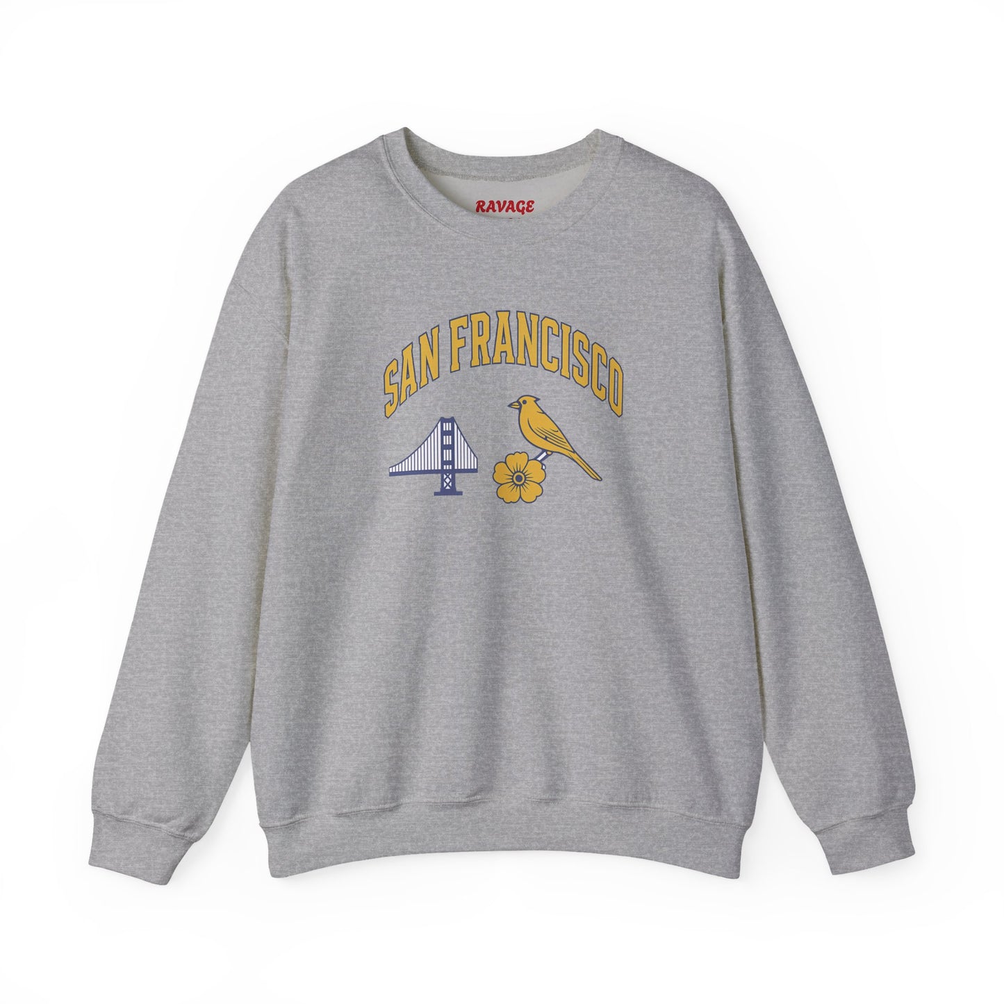 RAVAGE San Francisco - City Vibe Sweatshirt | Unisex Cardinal Crewneck, Cozy Fall Fashion, Casual Wear, Bird Lover Gift Idea