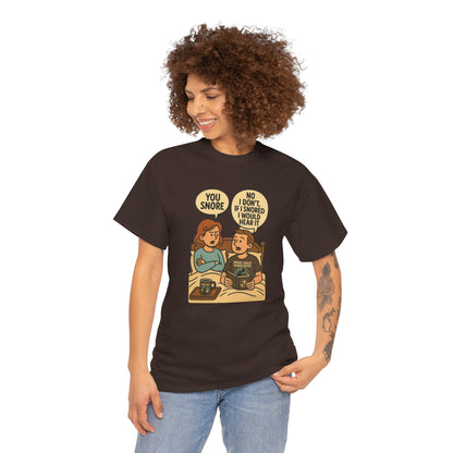 Unisex Snoring Humor T-Shirt | Funny Tee for Couples