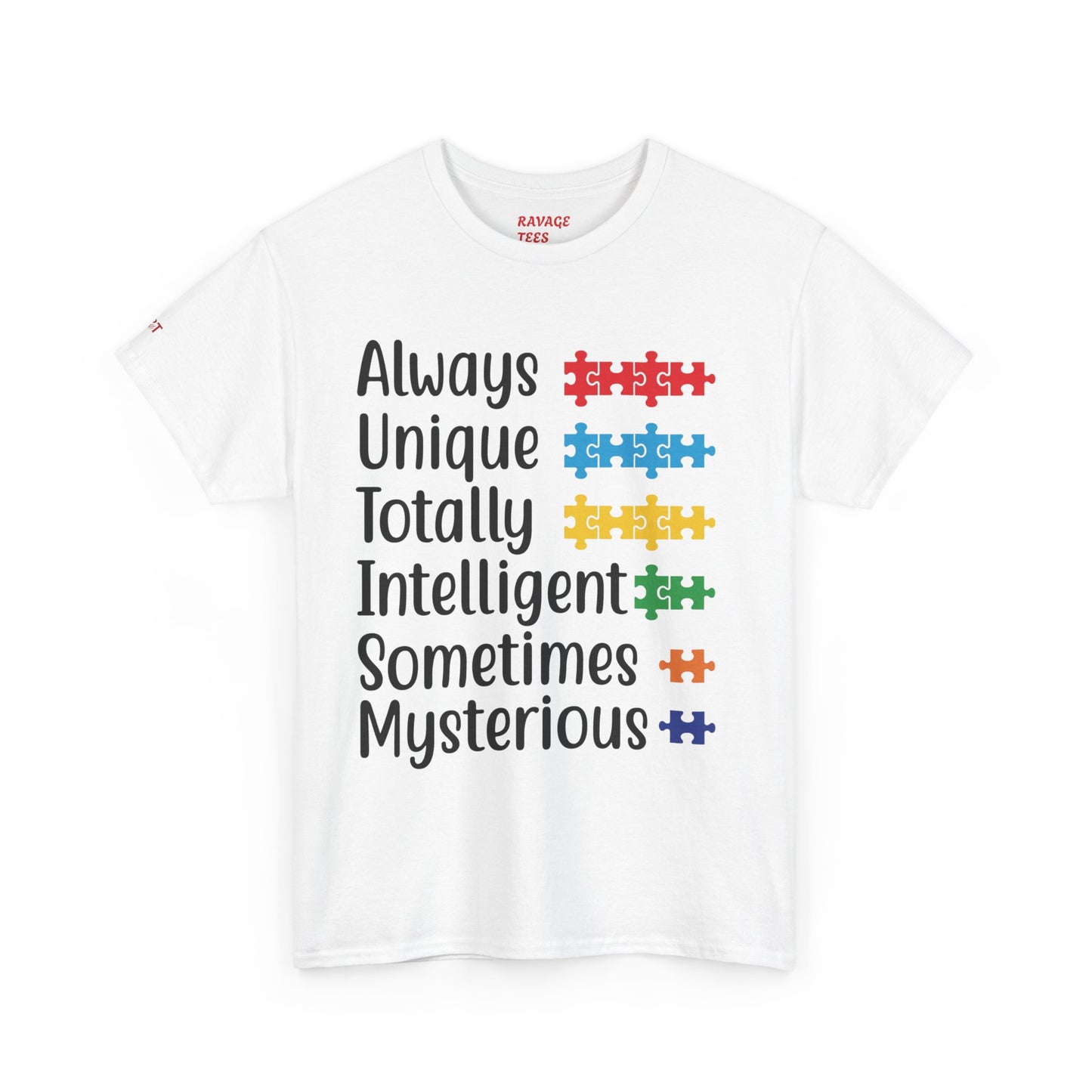 Unisex Autism Awareness Tee - Unique Puzzle Design, Perfect Gift for Friends, Family, and Supporters