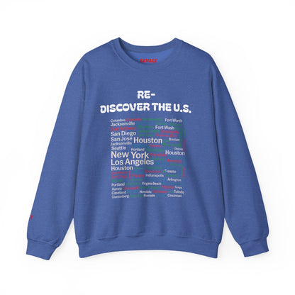City Map Crewneck Sweatshirt, Cozy Urban Style for Travel Lovers or Travel Enthusiasts