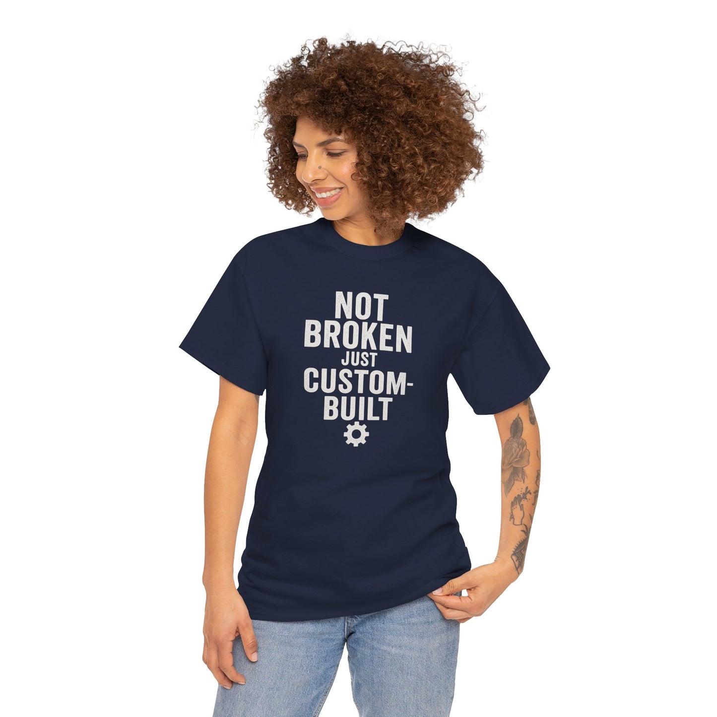 Not Broken Just Custom-Built | Unisex Graphic Tee – Garage Edition