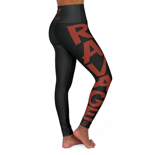 RAVAGE High Waisted Yoga Leggings – Stylish Workout Tights, Athletic Gym Apparel, Activewear for Fitness Enthusiasts and Yoga Lovers