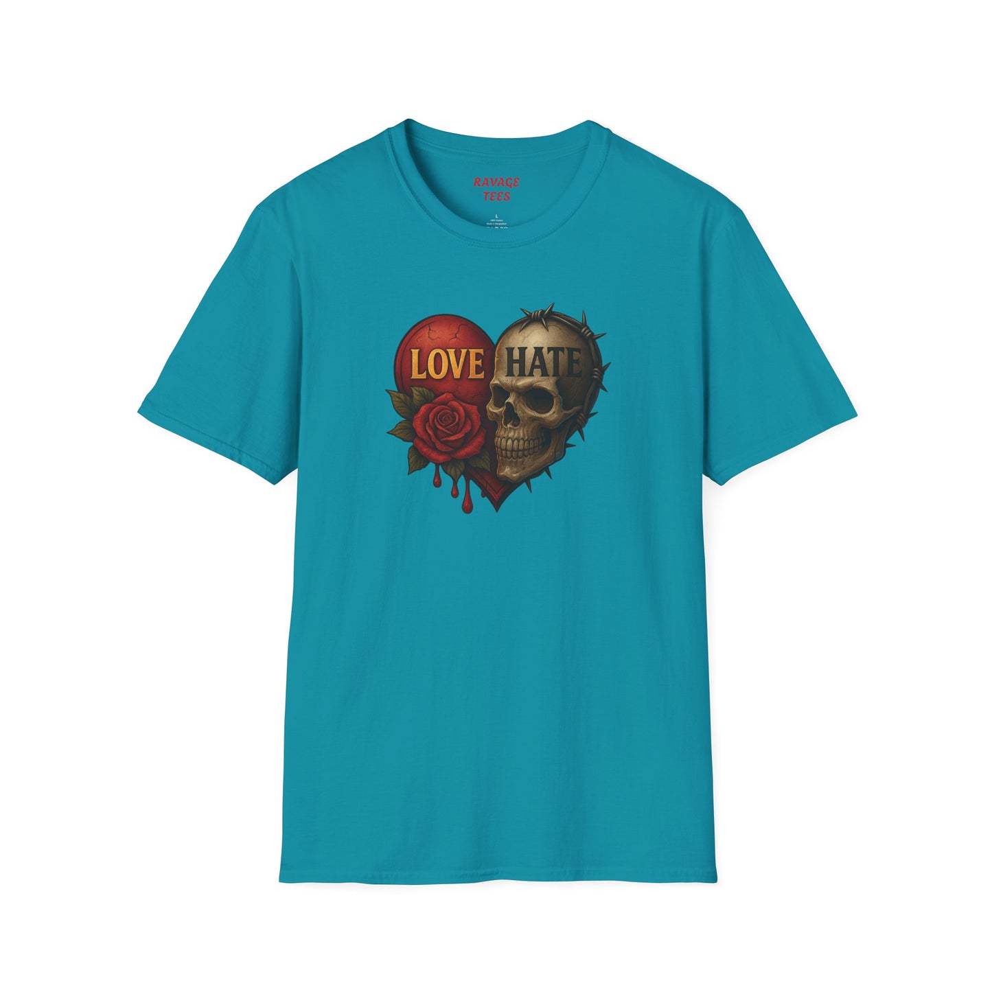 Love & Hate Skull Graphic Tee