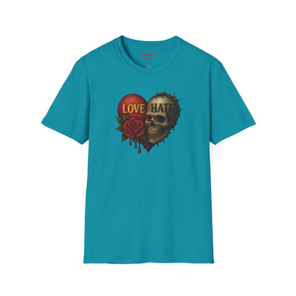 Love & Hate Skull Graphic Tee