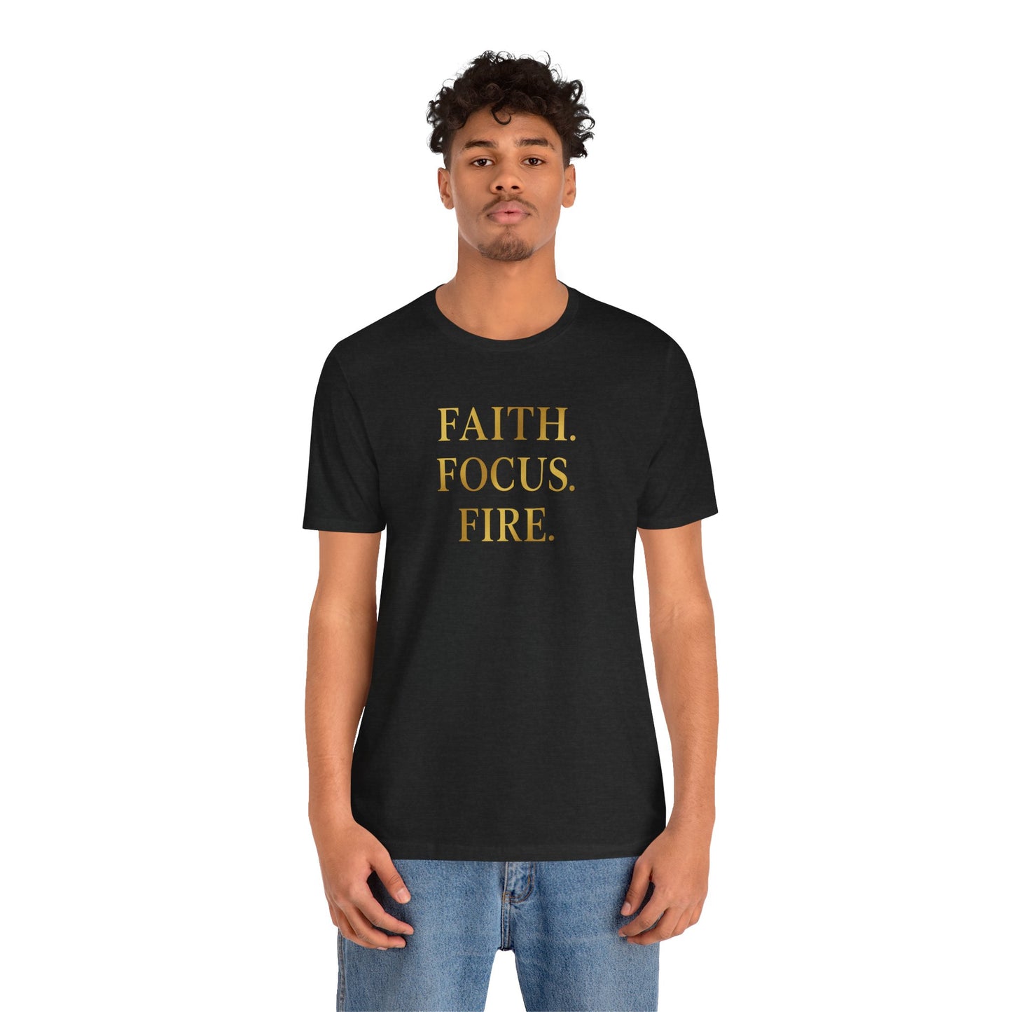 Faith Focus Fire T-Shirt | Inspirational Christian Tee