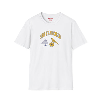SAN FRANCISCO Vibes Unisex T-Shirt – Casual Summer Tee, Beachwear, Travel Outfit, Vacation Style, Gift for Him or Her