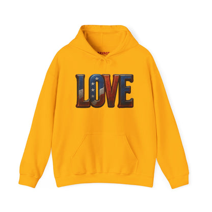 Unisex Hooded Sweatshirt with 'LOVE' Design - Cozy Gift for Friends, Valentine's Day, Casual Wear, Relaxation, Everyday Use