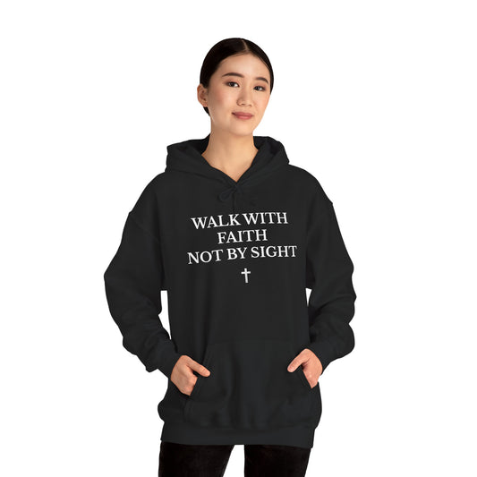 WALK BY FAITH NOT BY SIGHT--Inspirational Hoodie: Walk With Faith Not By Sight, Cozy Sweatshirt for Faith-Based Events, Christian Apparel, Gift for Believers, [...]