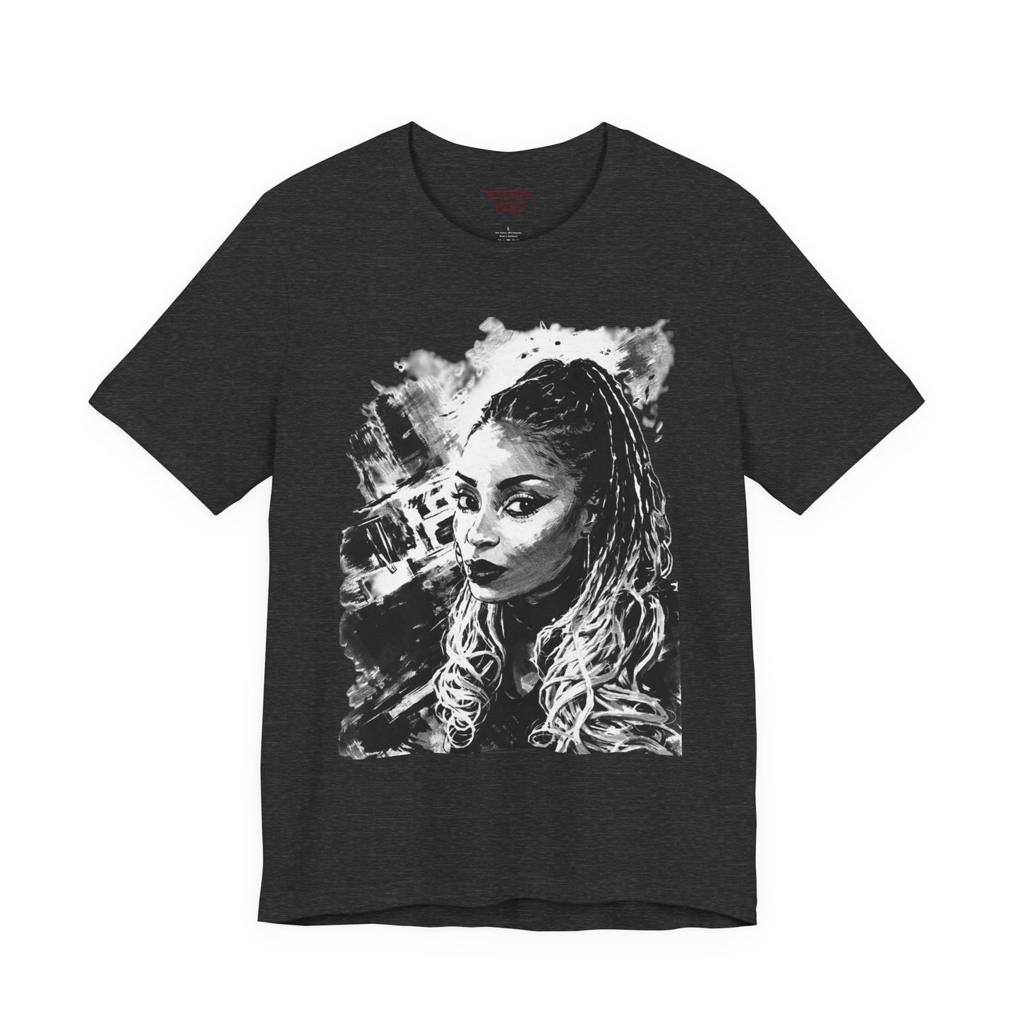 Personalize Black & White Ink Print T-Shirt