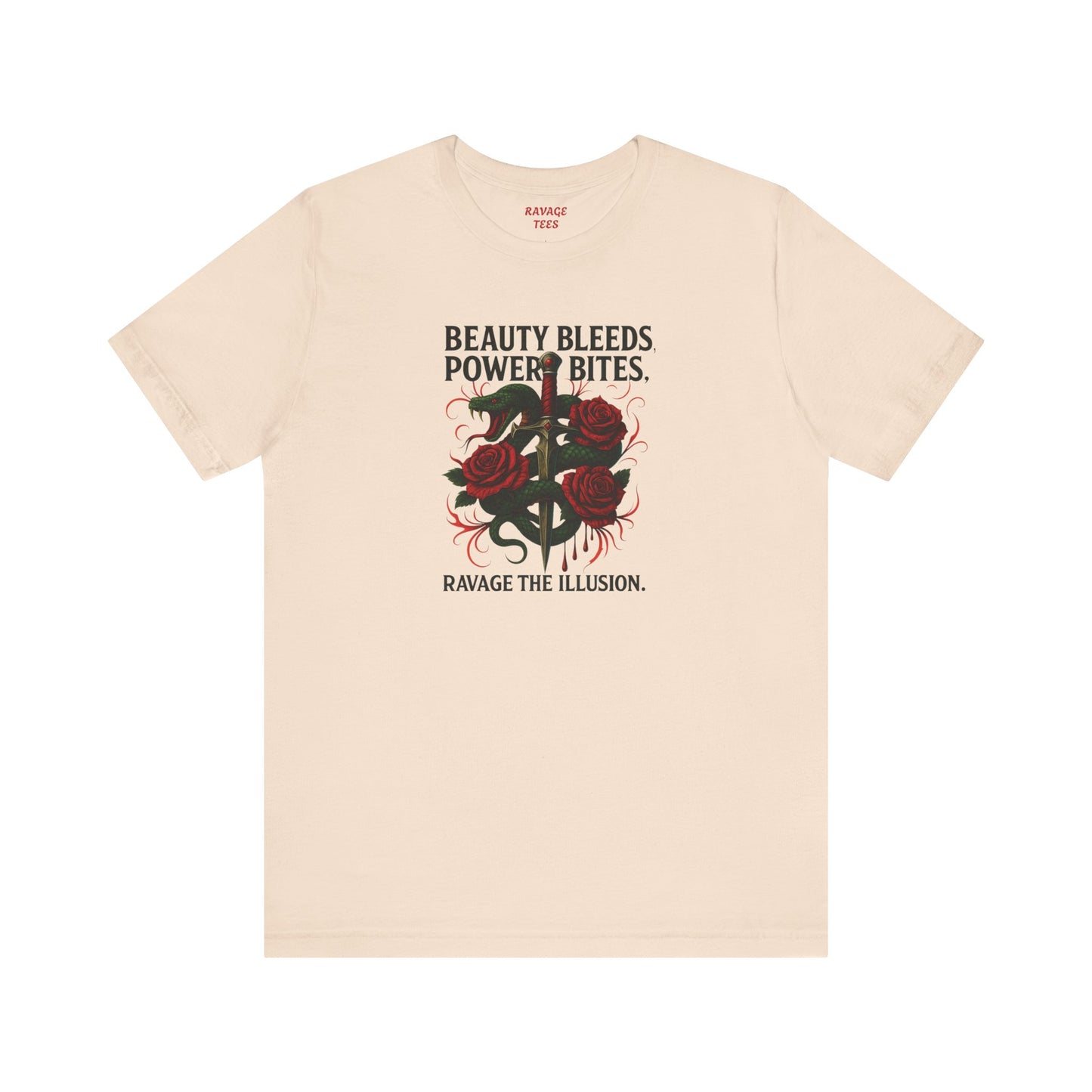"Beauty Bleeds" Tee: Dark Aesthetic Unisex Graphic T-Shirt