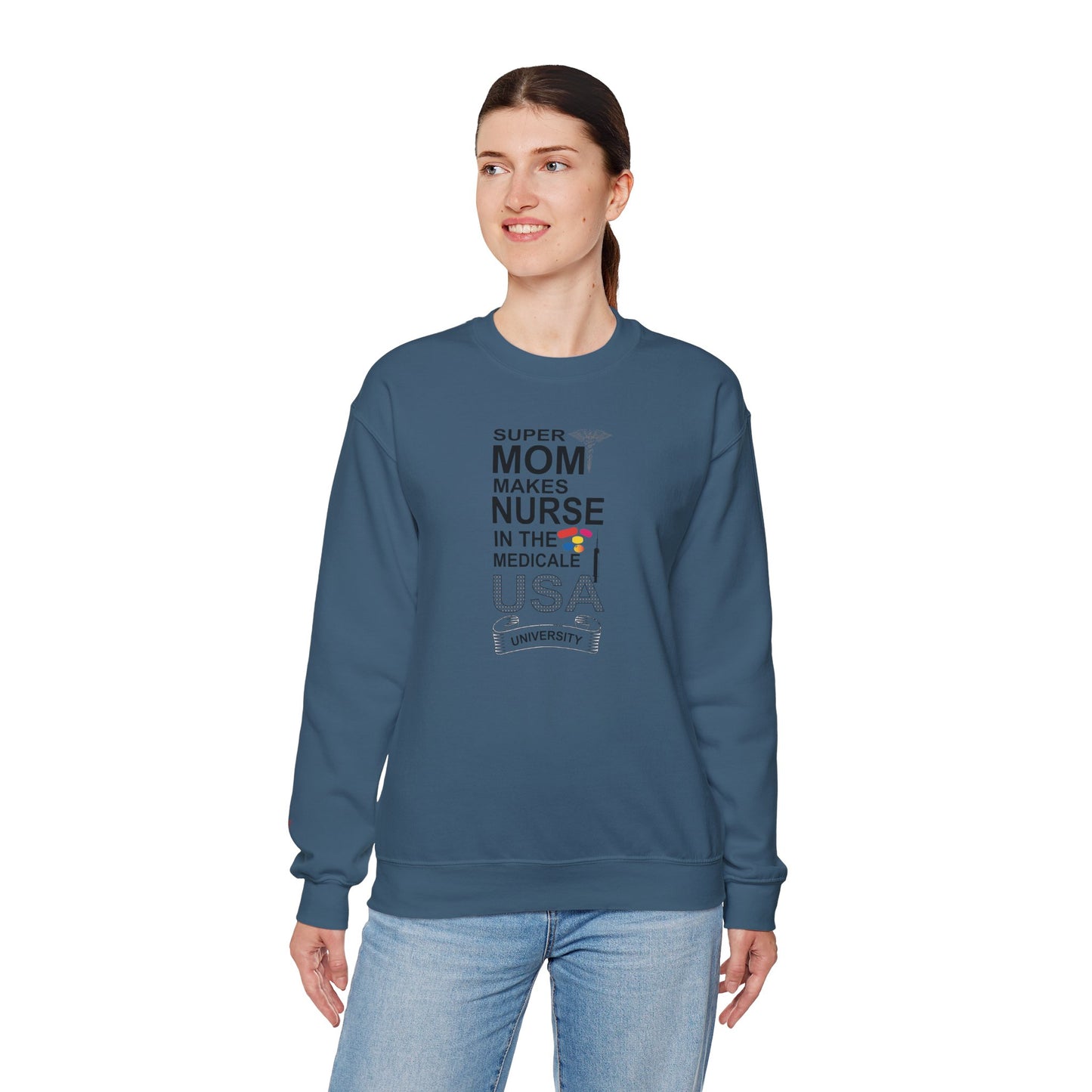 Super Mom Nurse Crewneck Sweatshirt | Medical Gifts, Nursing Sweatshirt