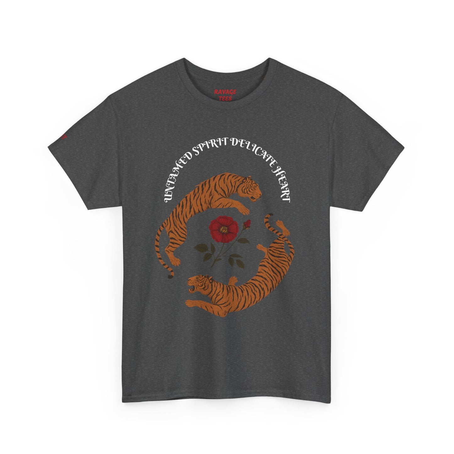 Black Tiger & Rose Graphic Tee