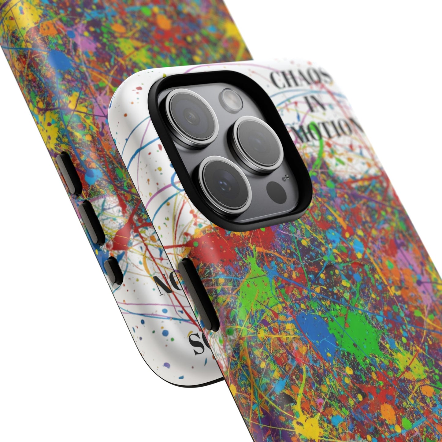 Vibrant Tough Phone Case with Abstract Design – Chaos in Motion Phone Case