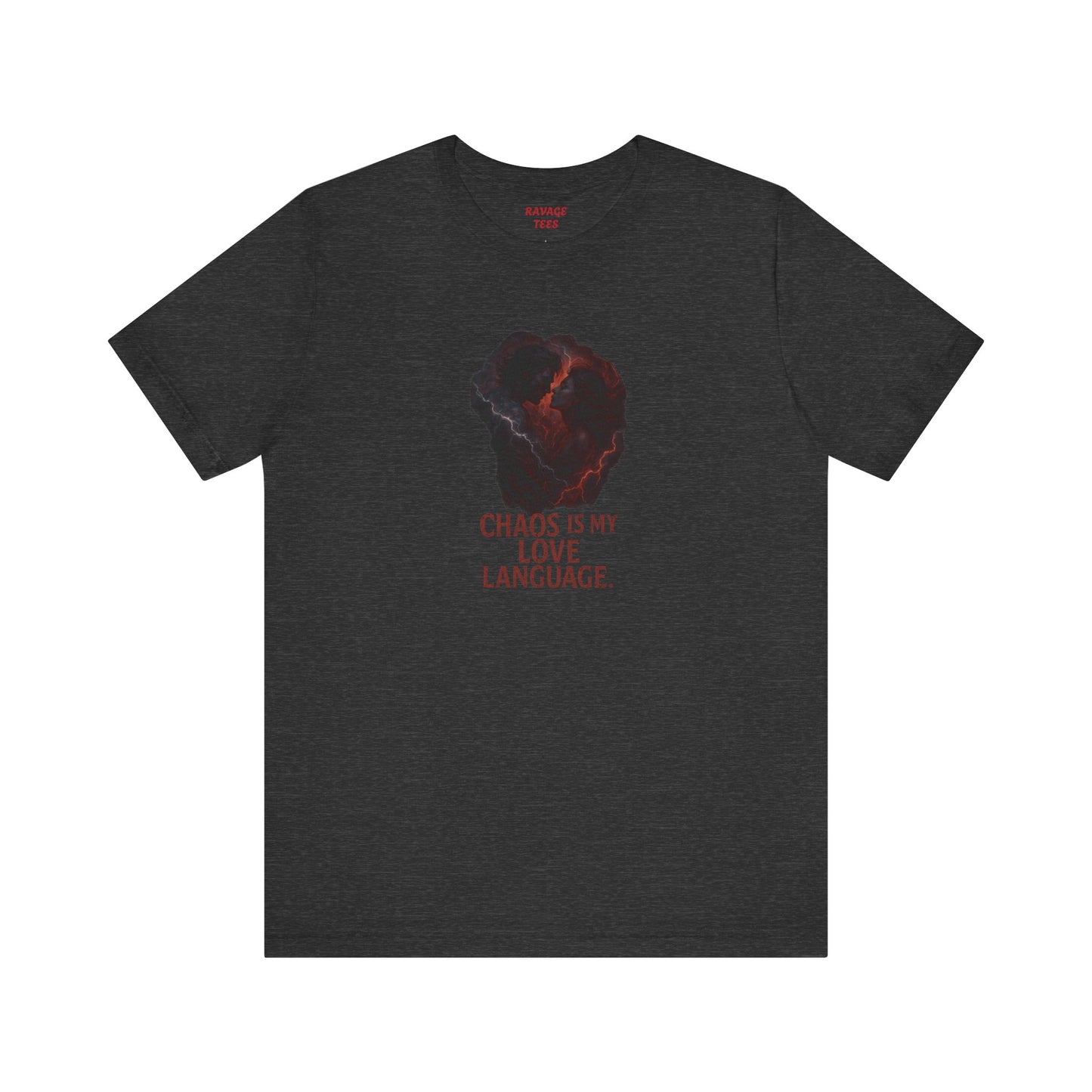 Chaos Love Language Tee: Bold, Dark Aesthetic Statement Shirt