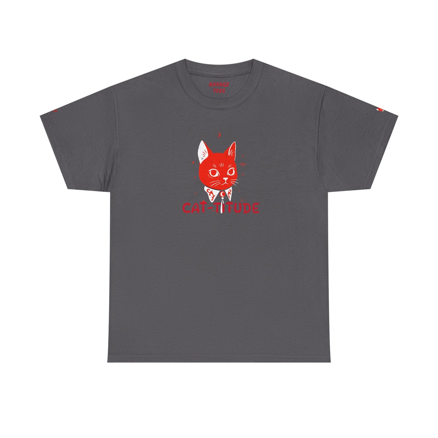 CAT-TITUDE Unisex Heavy Cotton Tee | Funny Cat Shirt