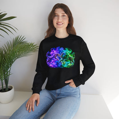 Neon Nebula Predator Clash Graphic Sweatshirt