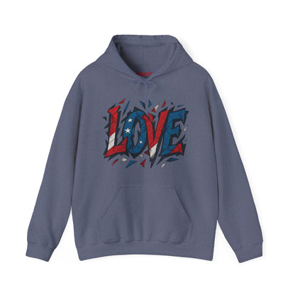 Unisex Hooded Sweatshirt with 'LOVE' Design - Cozy Gift for Friends, Valentine's Day, Casual Wear, Relaxation, Everyday Use