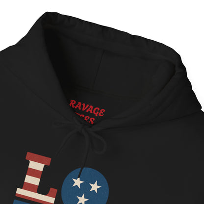 Unisex Hooded Sweatshirt with 'LOVE' Design - Cozy Gift for Friends, Valentine's Day, Casual Wear, Relaxation, Everyday Use