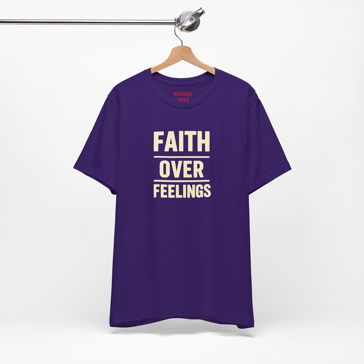 Faith Over Feelings Tee - Inspiring Unisex Short Sleeve Shirt for Everyday Comfort, Motivational Gift, Casual Wear, Spiritual Apparel, [...]