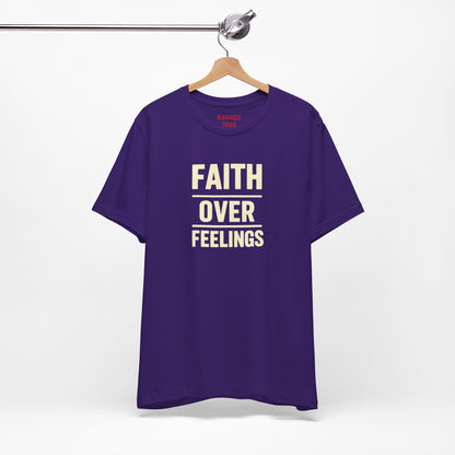 Faith Over Feelings Tee - Inspiring Unisex Short Sleeve Shirt for Everyday Comfort, Motivational Gift, Casual Wear, Spiritual Apparel, [...]