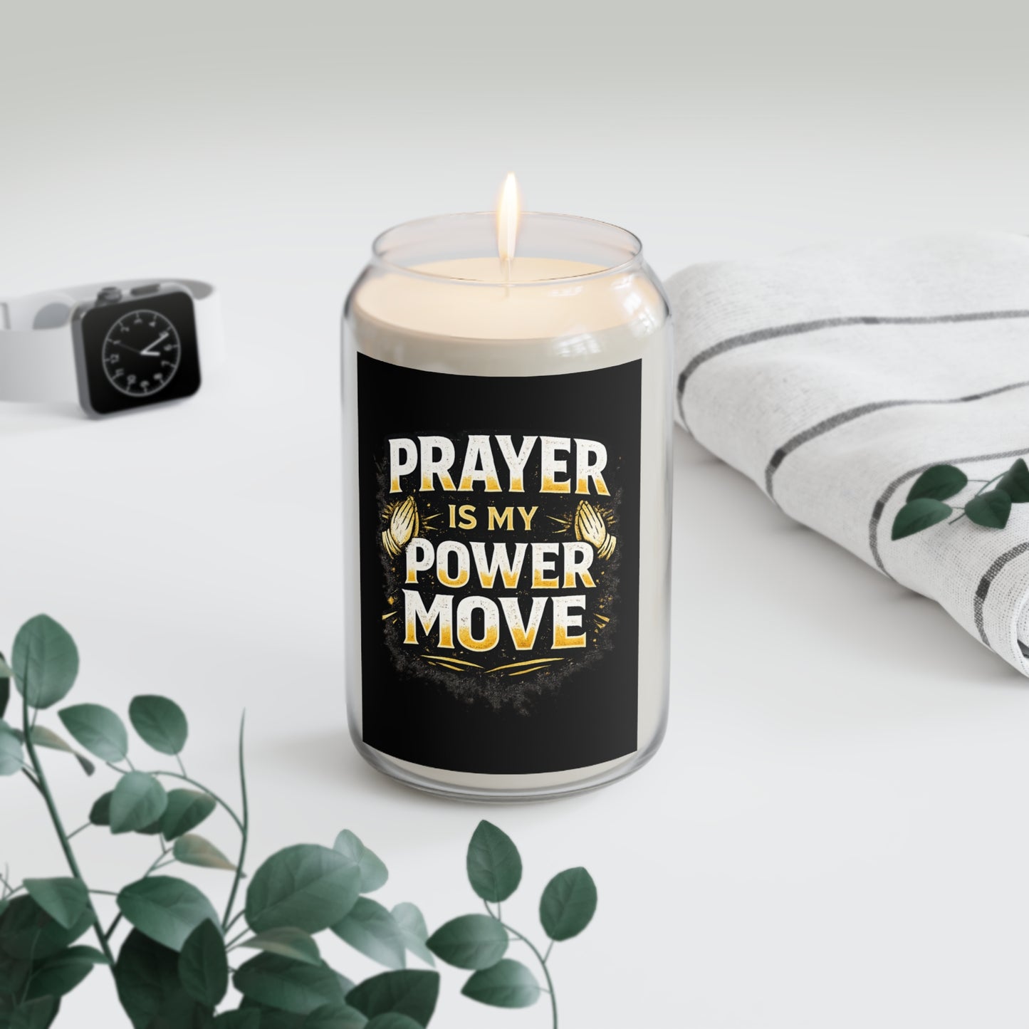 Prayer Is My Power Move Soy Candle — 13.75 oz Scented Inspirational Candle