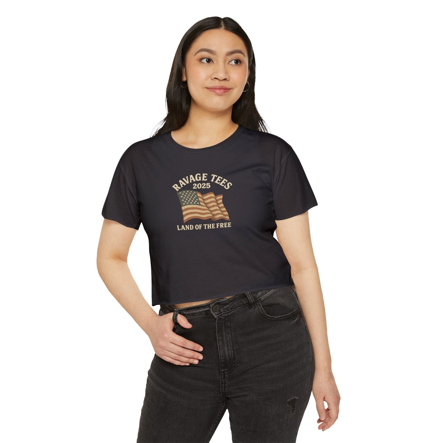 RAVAGE Crop Top: "Land of the Free"