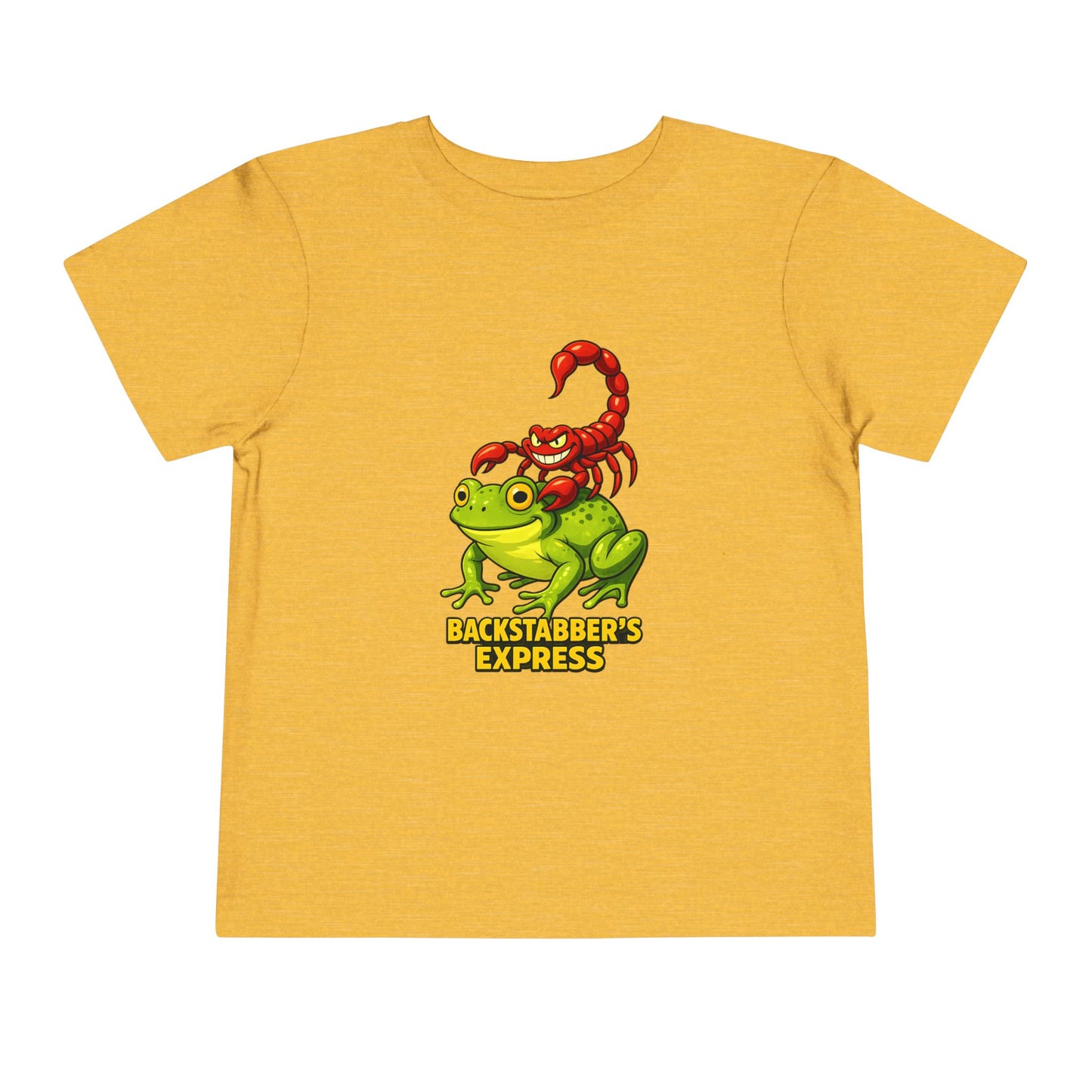 Toddler Tee — 'Backstabber's Express' Scorpion & Frog Funny Kids Shirt