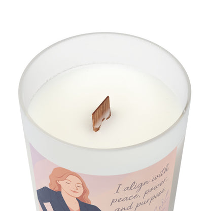I ALIGN WITH PEACE, POWER AND PURPOSE SCENTED CANDLE