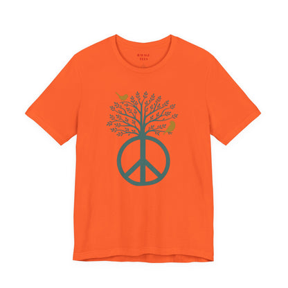 Peace Tree T-Shirt with Birds – Eco Nature Graphic Tee