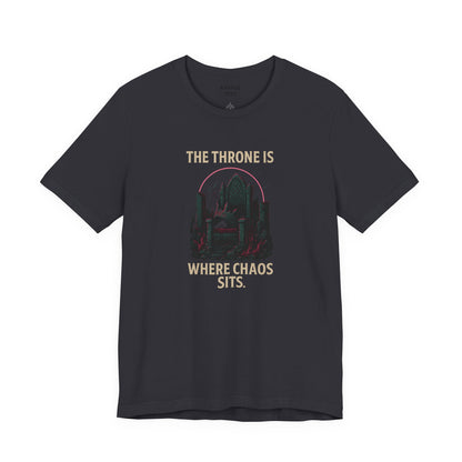 Chaos Throne Graphic Tee | Unisex T-Shirt | Funny Gamer Shirt | Trendy Casual Wear | Unique Gift Idea
